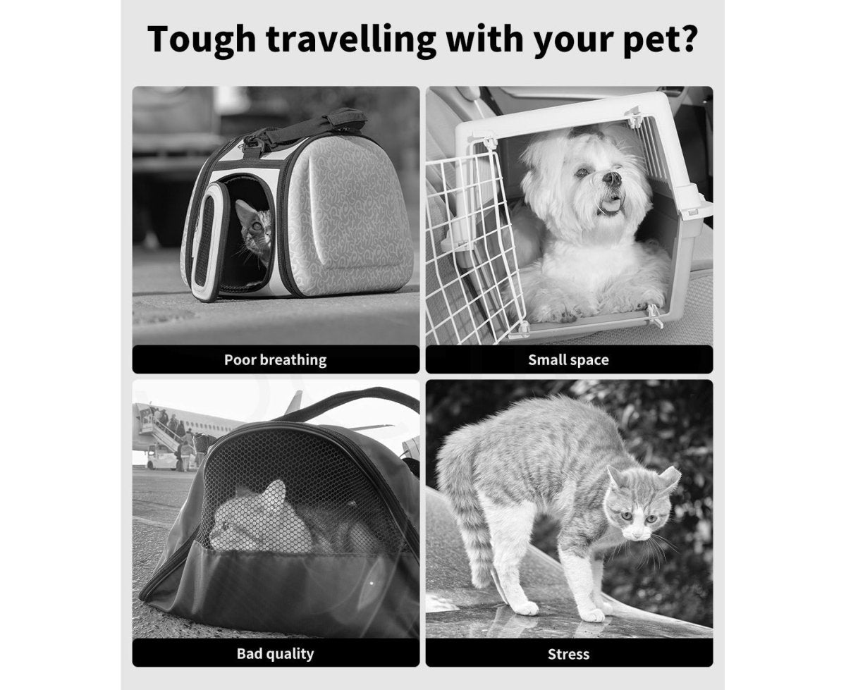 Pet Car Booster Seat Dog Protector Portable Travel Bed Removable Grey M