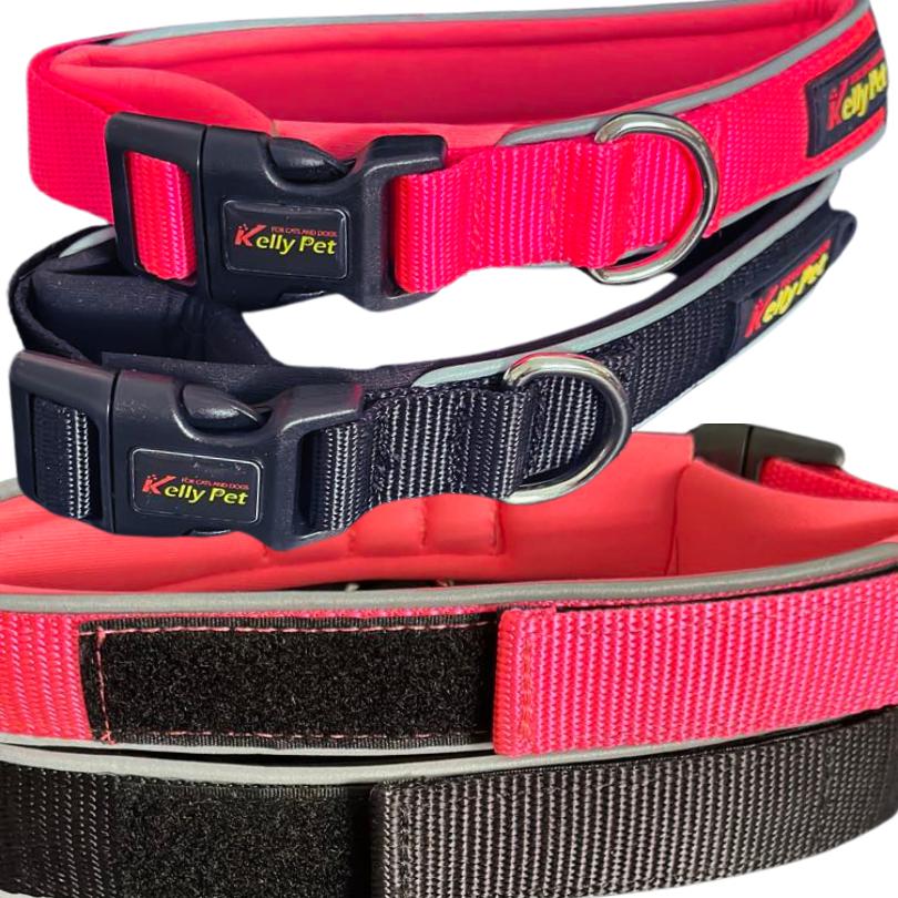 Dog Collar Neoprene Nylon & Padded Reflective