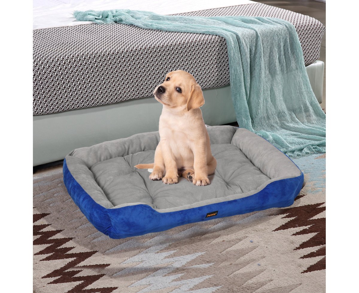 Pet Bed Dog Beds Bedding Mattress Mat Cushion Soft Pad Pads Mats M Navy