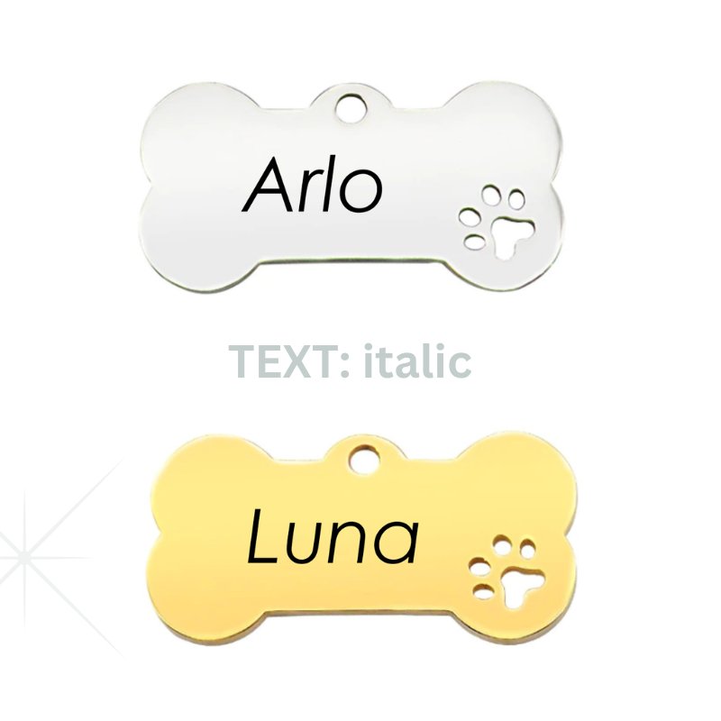 Pawzee Bone Stainless Steel Dog Tags