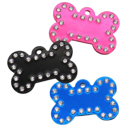 Crystal Bling Engraved Pet ID Tags - Pet ID Tags