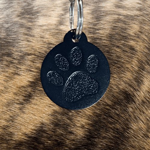 Black Pawzo Pet ID Tags