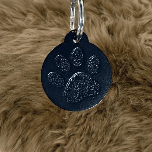 Black Pawzo Pet ID Tags