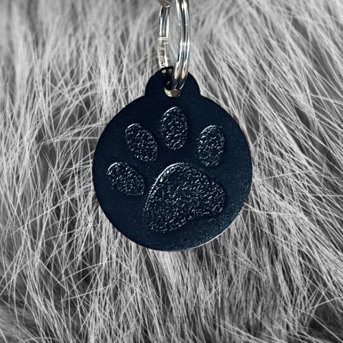 Black Pawzo Pet ID Tags