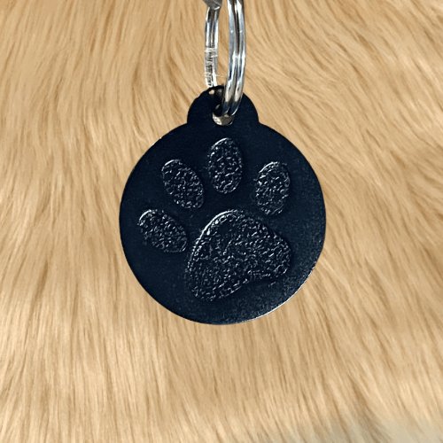 Black Pawzo Pet ID Tags