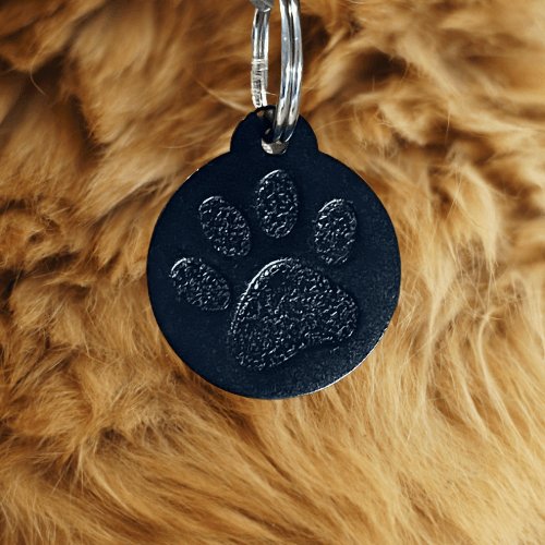 Black Pawzo Pet ID Tags