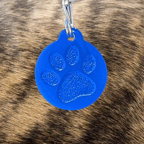 Dark Blue Pawzo Pet ID Tags