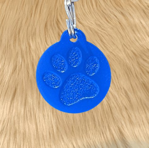 Dark Blue Pawzo Pet ID Tags