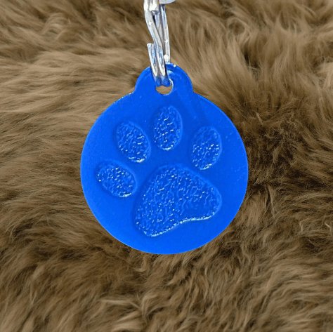 Dark Blue Pawzo Pet ID Tags