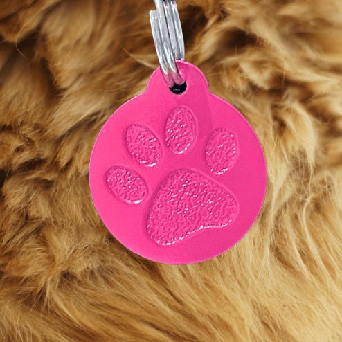 Pink Pawzo Pet ID Tags