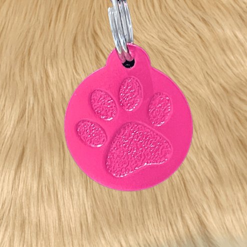 Pink Pawzo Pet ID Tags