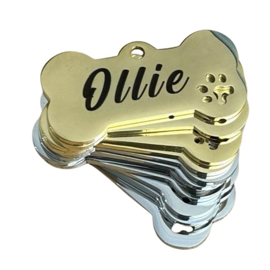 Dog Tags 2 FOR $30 Stainless Steel Bone