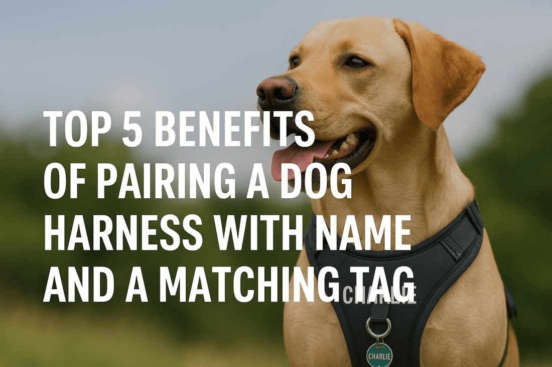 Top 5 Benefits of Pairing a Dog Harness with a Name and a Matching Tag