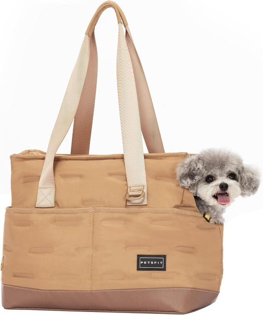 Foldable Dog Carrier Bag Shoulder Bag Sling Puppy Bag for Small Dogs Puppies Cats Khaki