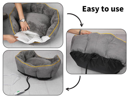 Pawz Electric Pet Heater Bed Heated Mat Cat Dog Heat Blanket Removable Cover