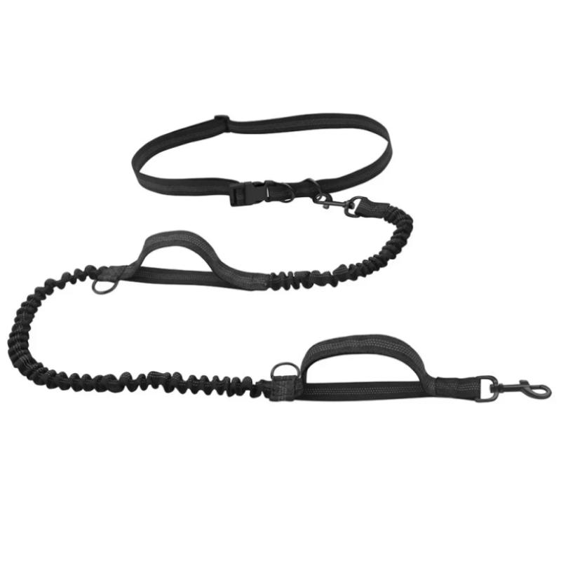Black Hands free dog leash