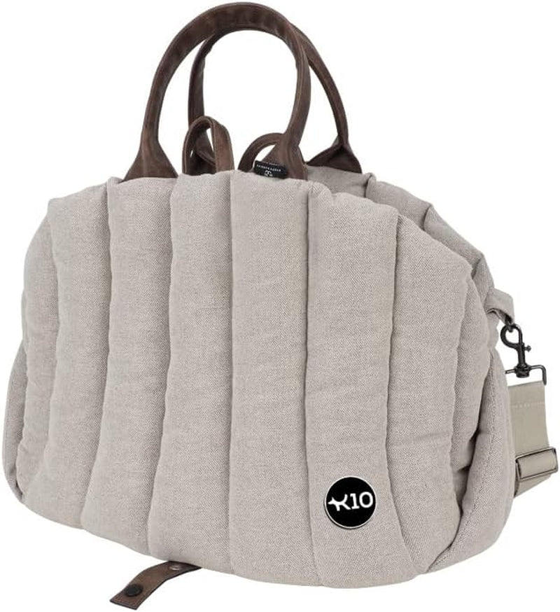 Car-Go Tote - Dual Purpose Pet Tote and Dog Car Seat - Carry Your Dog or Cat Safely with Harness Attachment - Attach the Bag to a Car Seat to Use as a Pet Carrier (Oatmeal Beige)