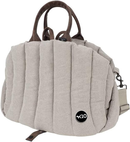 Car-Go Tote - Dual Purpose Pet Tote and Dog Car Seat - Carry Your Dog or Cat Safely with Harness Attachment - Attach the Bag to a Car Seat to Use as a Pet Carrier (Oatmeal Beige)