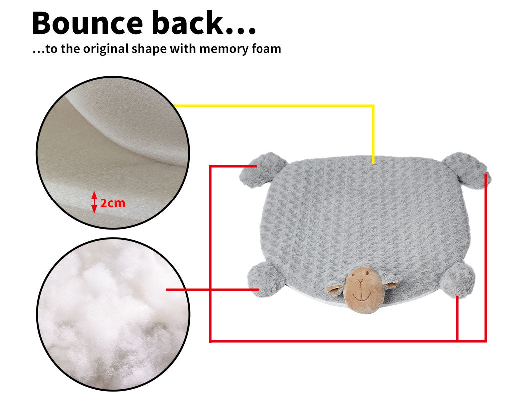 Pet Bed Cat Calming Beds Dog Squeaky Toys Cushion Puppy Kennel Mat Grey M