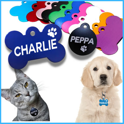 Engraved Pawzee Light Aluminium Pet Tags