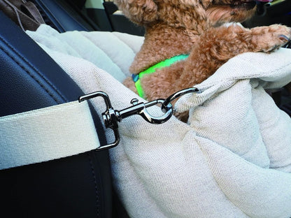Car-Go Tote - Dual Purpose Pet Tote and Dog Car Seat - Carry Your Dog or Cat Safely with Harness Attachment - Attach the Bag to a Car Seat to Use as a Pet Carrier (Oatmeal Beige)