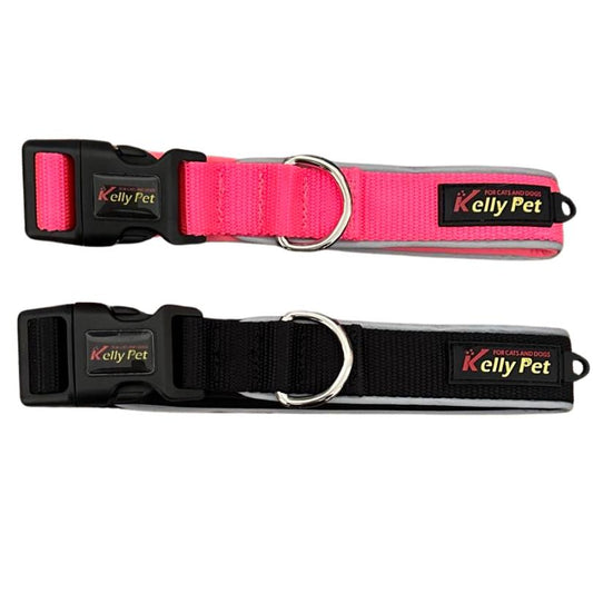 Dog Collar Neoprene Nylon & Padded Reflective