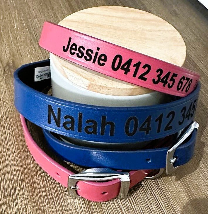 Personalised Pet Collar Leather - Made in Australia