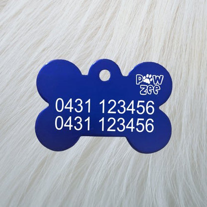 Pawzee Dog Tags for Pets - Blue