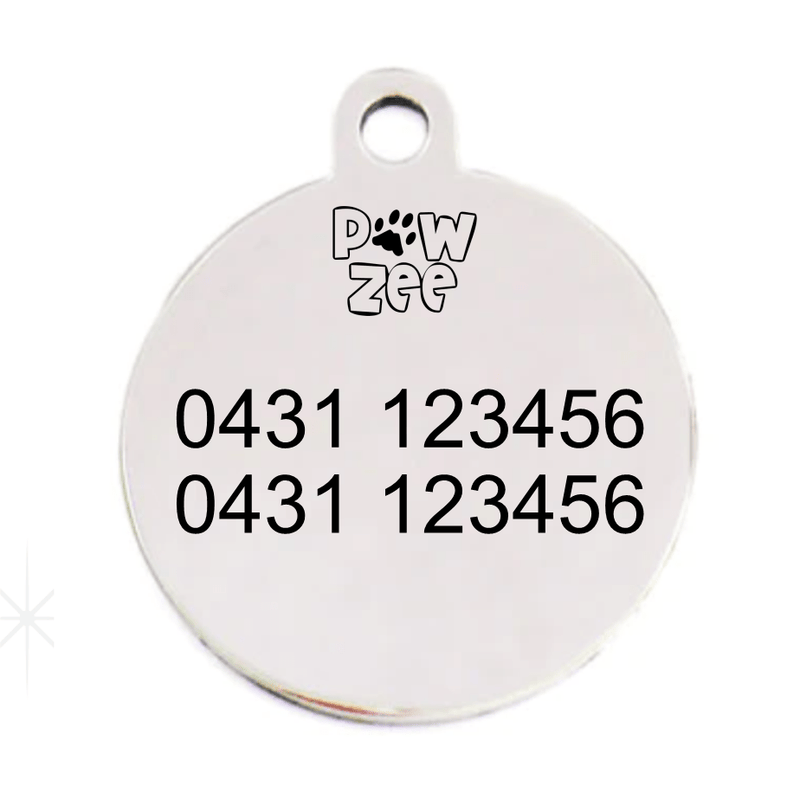 Stylish Fish Designer Pet ID Tag by Pawzee, engraved for safety with durable polished alloy. Perfect for your pet!