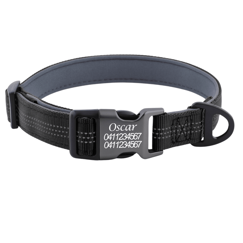 Custom Reflective Dog Collar – Personalised with Name - Pet ID Tags