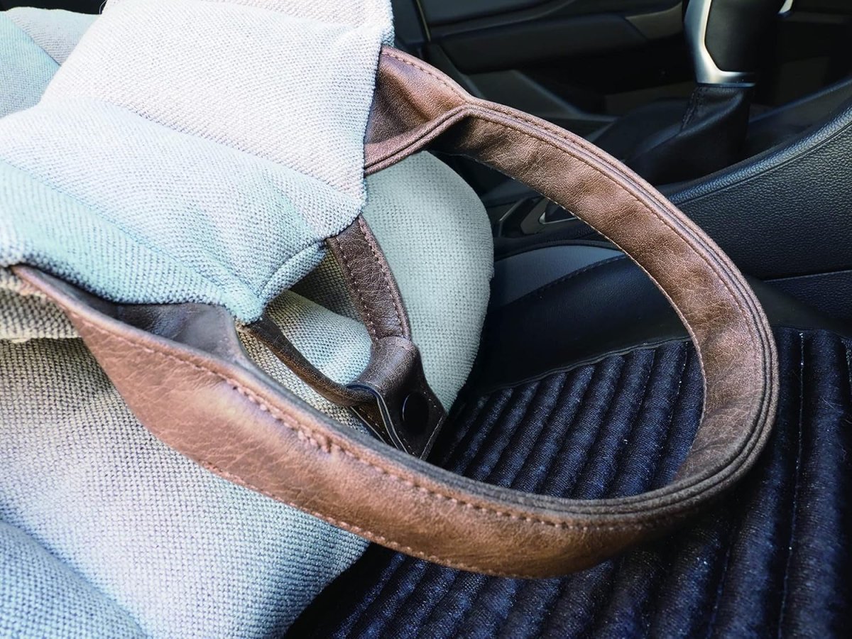 Car-Go Tote - Dual Purpose Pet Tote and Dog Car Seat - Carry Your Dog or Cat Safely with Harness Attachment - Attach the Bag to a Car Seat to Use as a Pet Carrier (Oatmeal Beige)
