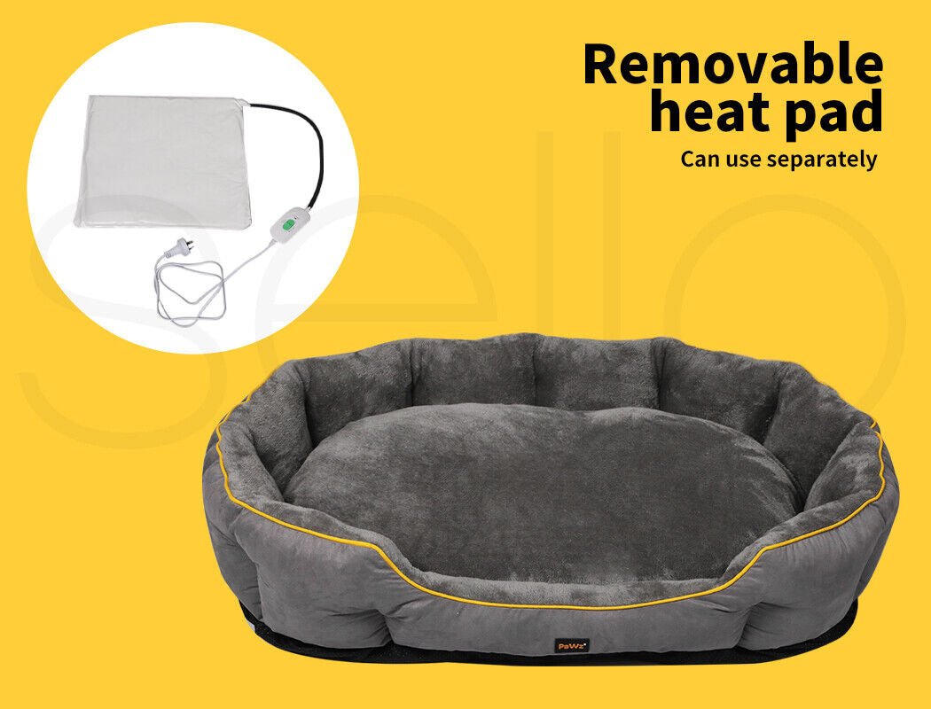Pawz Electric Pet Heater Bed Heated Mat Cat Dog Heat Blanket Removable Cover