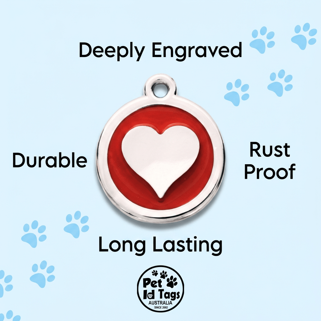 Heart Pet Tag - Pink - Pet ID Tags