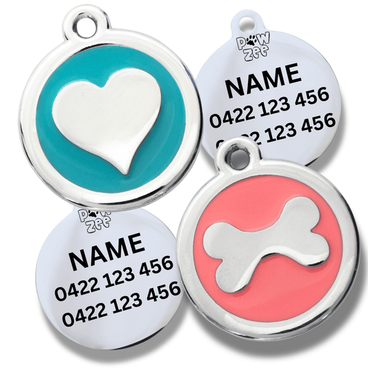 Pawzee Enamel Designer Pet Tags 2 FOR $35 - Pet ID Tags