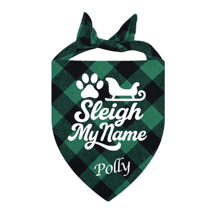 Personalised Christmas Dog Bandana - Pet ID Tags