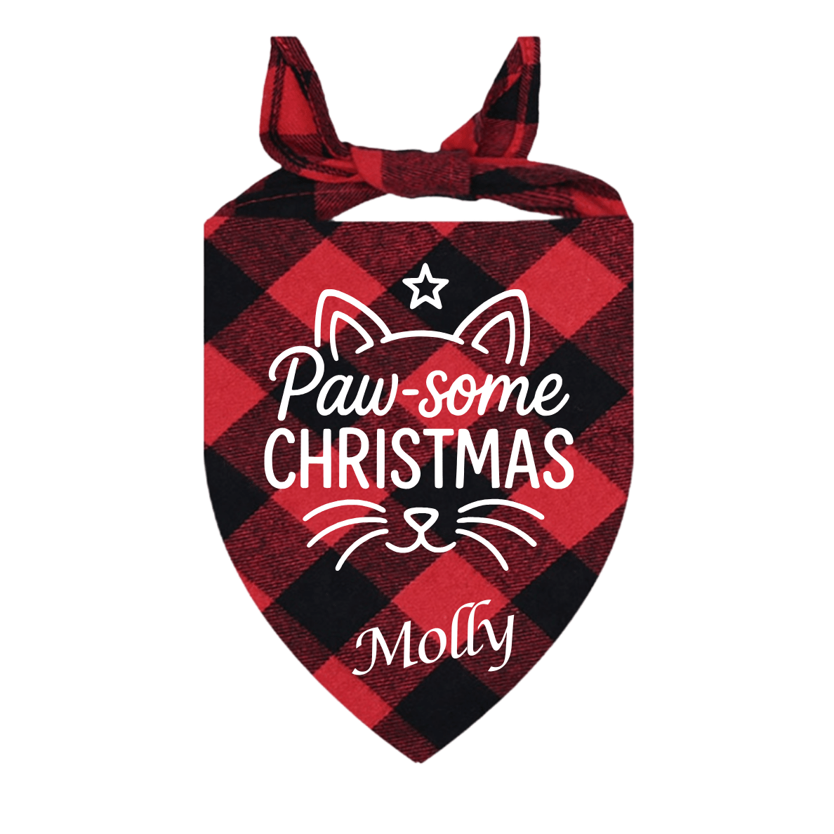 Personalised Christmas Dog Bandana - Pet ID Tags