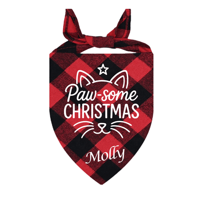 Personalised Christmas Dog Bandana - Pet ID Tags