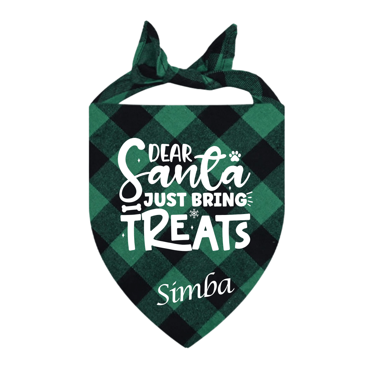 Personalised Christmas Dog Bandana - Pet ID Tags