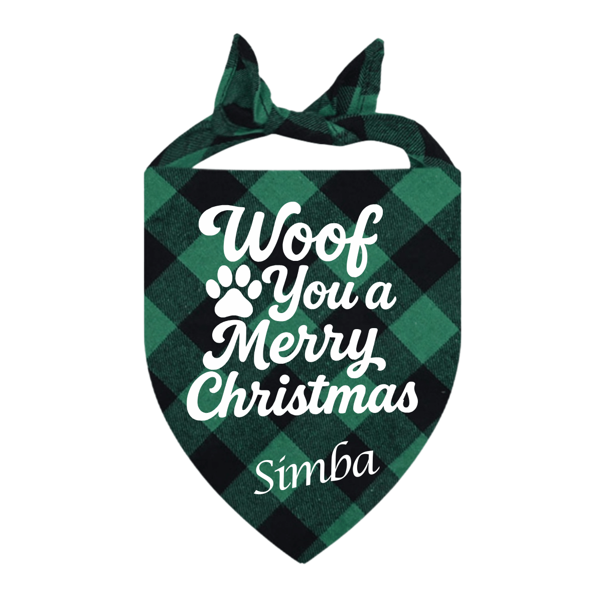 Personalised Christmas Dog Bandana - Pet ID Tags