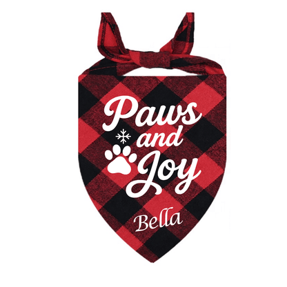Personalised Christmas Dog Bandana - Pet ID Tags