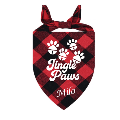 Personalised Christmas Dog Bandana - Pet ID Tags
