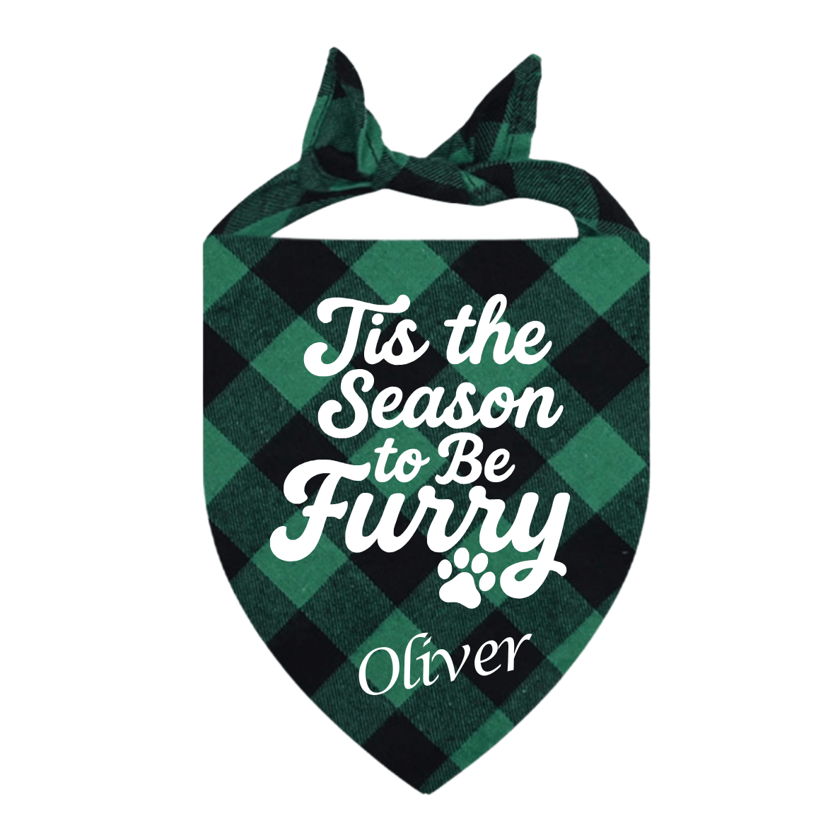 Personalised Christmas Dog Bandana - Pet ID Tags