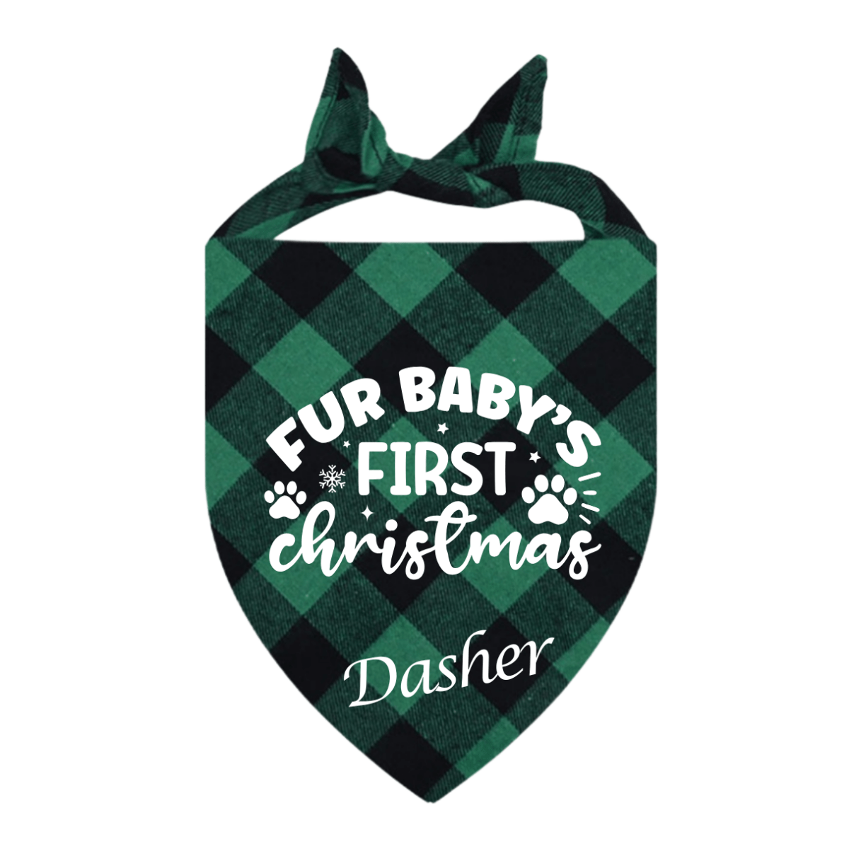 Personalised Christmas Dog Bandana - Pet ID Tags
