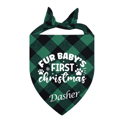 Personalised Christmas Dog Bandana - Pet ID Tags