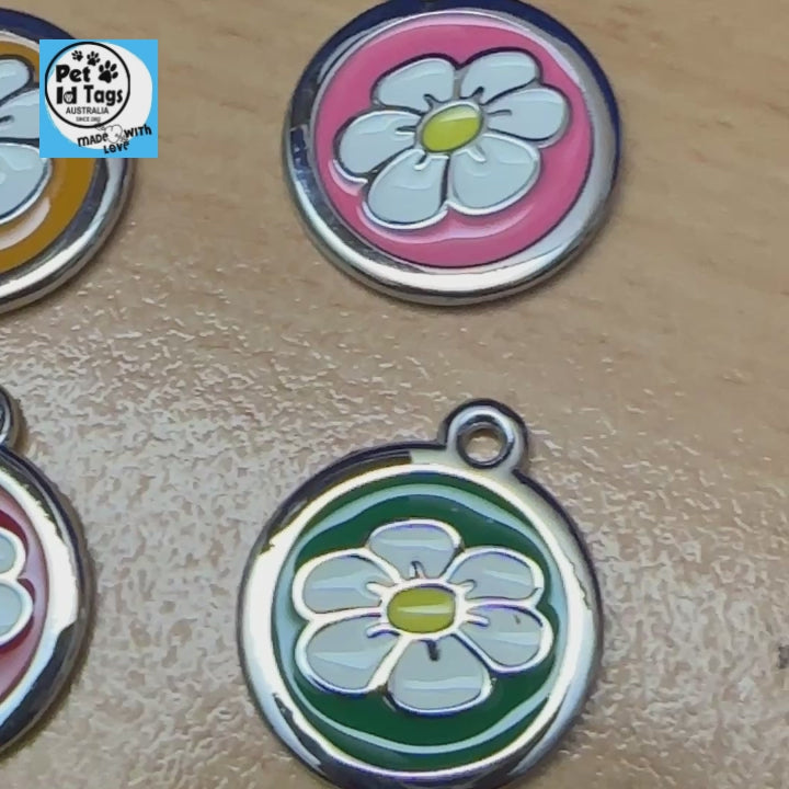 Flower Pet Tag for Dogs