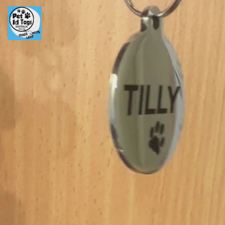 Stainless dog tag for pets in Australia Video