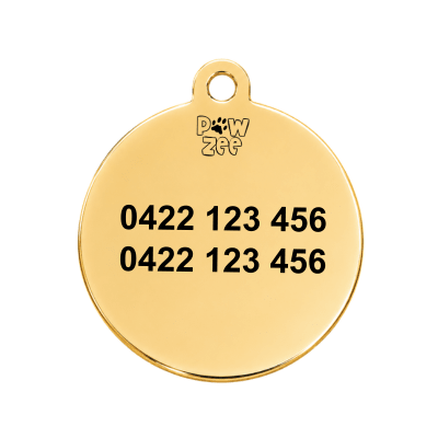 Round Dog Tag - Stainless Steel - Pet ID Tags