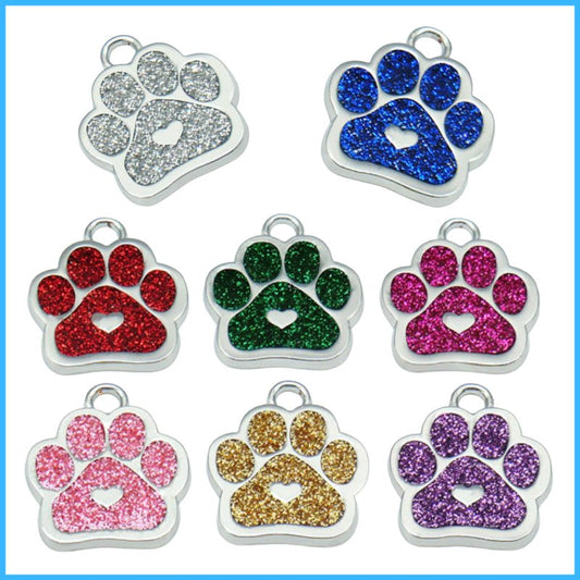 Pet Tag Glitter Paw