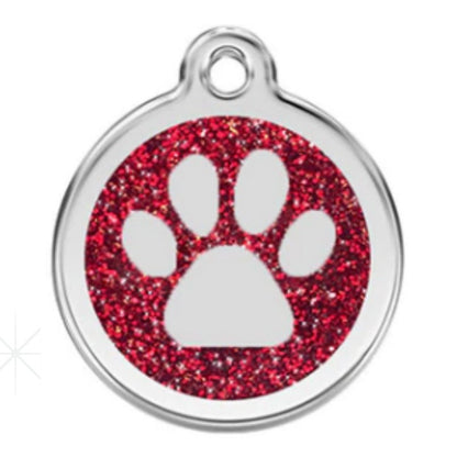 Black Pawzee Shiny Metal Pet Tag