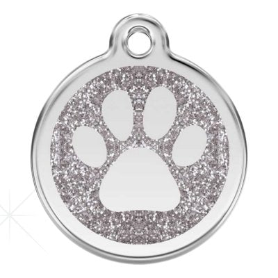 Black Pawzee Shiny Metal Pet Tag